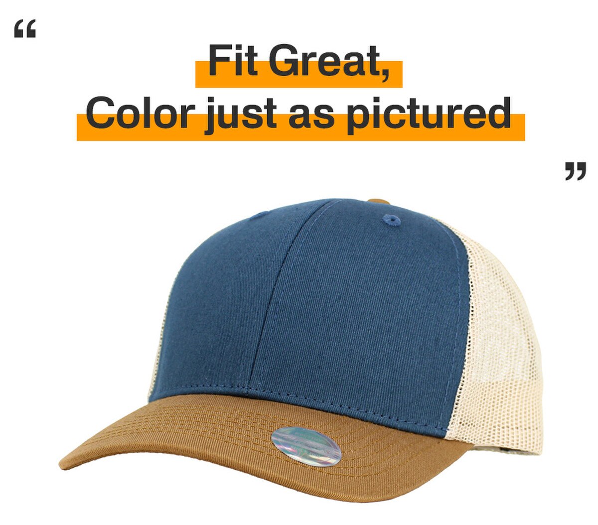 Blue Timber Stone Classic 6 Panel Trucker Mesh Snapback Side View Fit Great